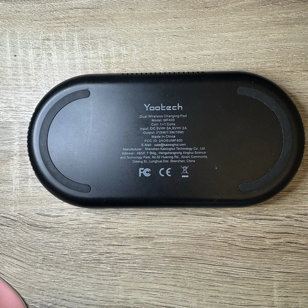 Yootech MF400 Dual Wireless Charging PAD ONLY‎ Black